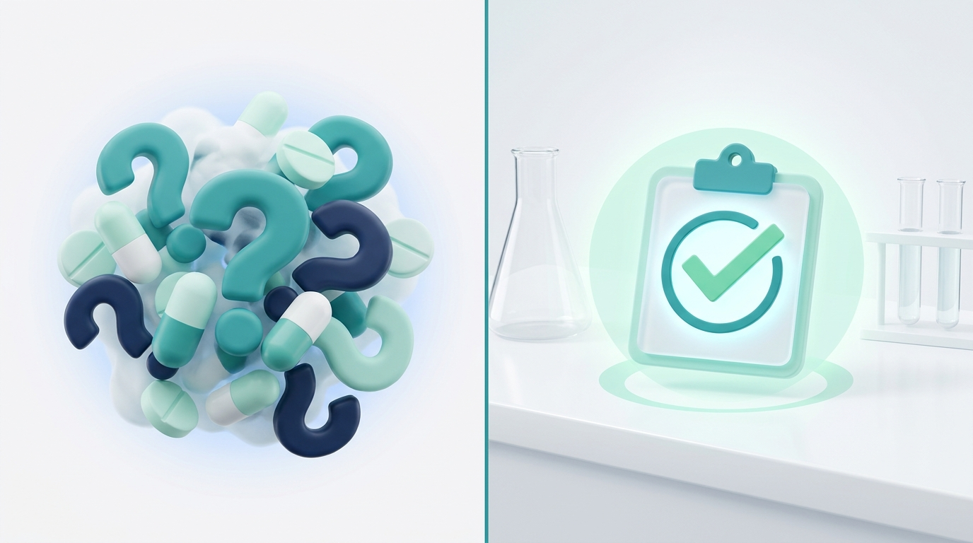 Guessing with supplements versus testing with clear answers